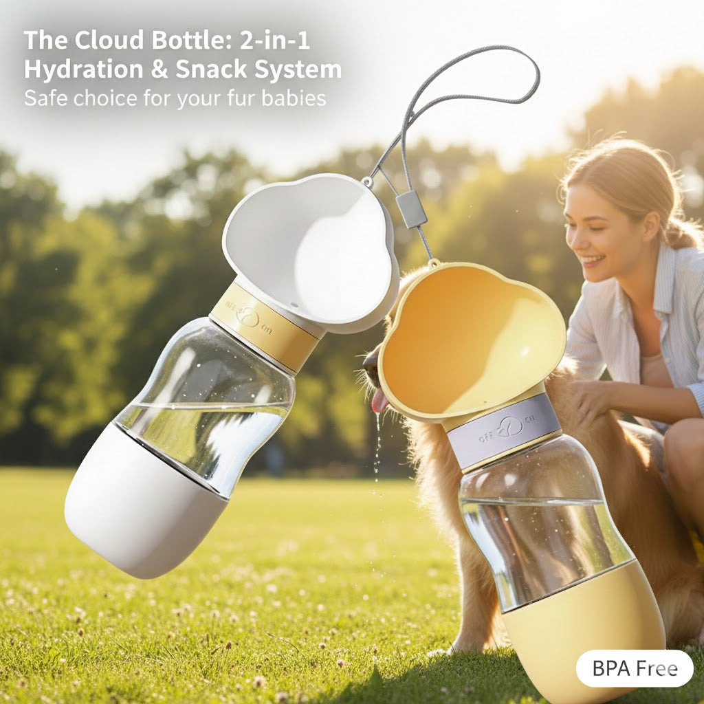 Safe Pet Water and Food Bottle- Portable and BPA-free